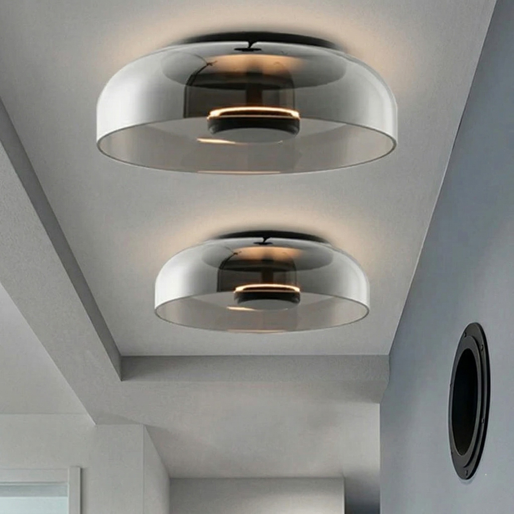 Lampada da Soffitto LED in Vetro Moderno Design Elegante
