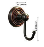 Gancio per Accappatoio Singolo da Muro in Ottone Nero Spazzolato