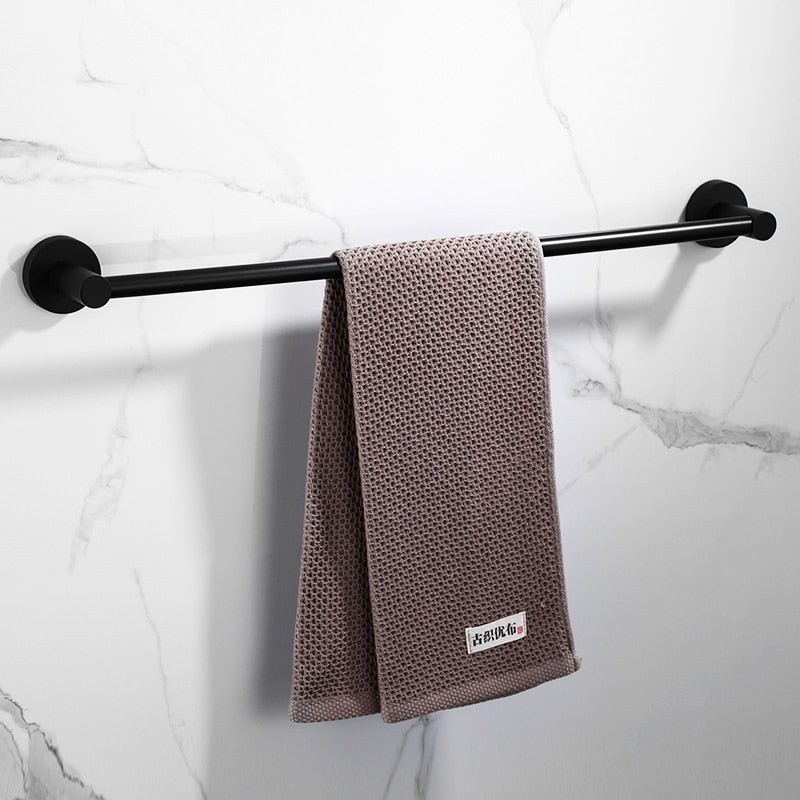 Supporti per Asciugamani Neri Rack per Asciugamani da Bagno in Alluminio Nero