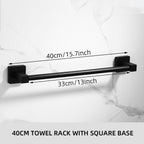 Supporti per Asciugamani Neri Rack per Asciugamani da Bagno in Alluminio Nero