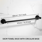 Supporti per Asciugamani Neri Rack per Asciugamani da Bagno in Alluminio Nero