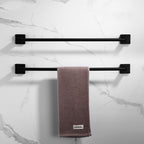 Supporti per Asciugamani Neri Rack per Asciugamani da Bagno in Alluminio Nero