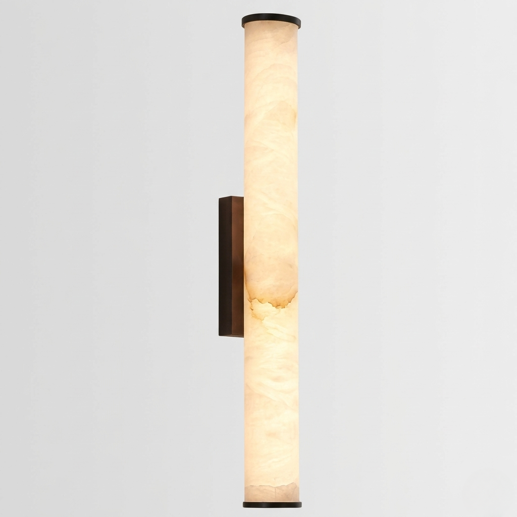 Applique LED da Parete in Marmo Moderno Lampada Minimalista in Rame per Interni