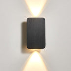 Lampada da Parete LED a Pannello Piano Rettangolare in Alluminio Minimalista Nordico con 2 Luci
