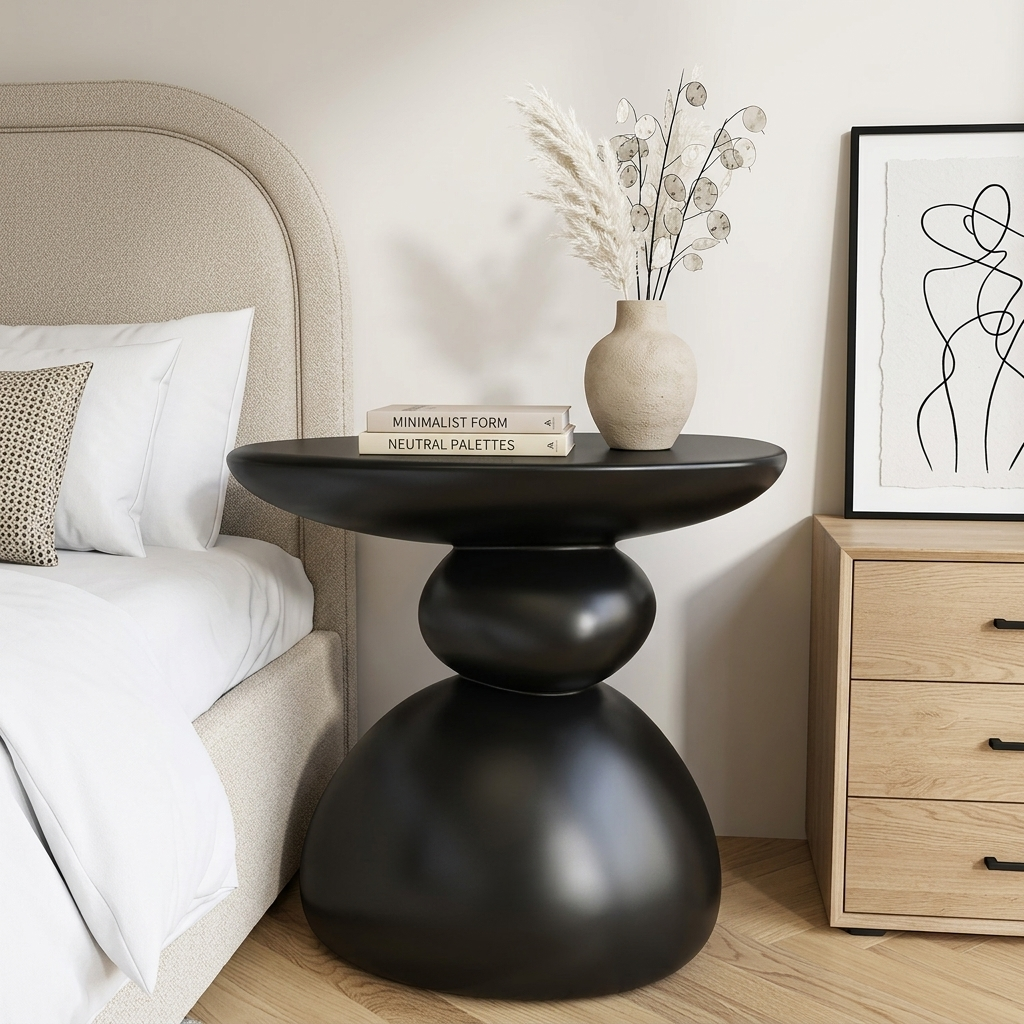 Tavolino Laterale Moderno Minimalista Design Scandinavo Tavolo Compatto