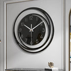 BLACKHOUR – Orologio da parete moderno in acrilico nero con funzionamento silenzioso