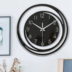 BLACKHOUR – Orologio da parete moderno in acrilico nero con funzionamento silenzioso