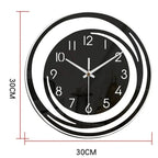 BLACKHOUR – Orologio da parete moderno in acrilico nero con funzionamento silenzioso