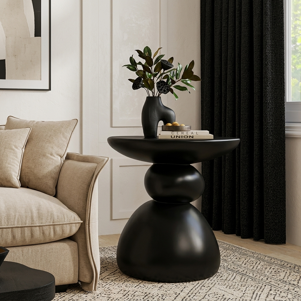 Tavolino Laterale Moderno Minimalista Design Scandinavo Tavolo Compatto