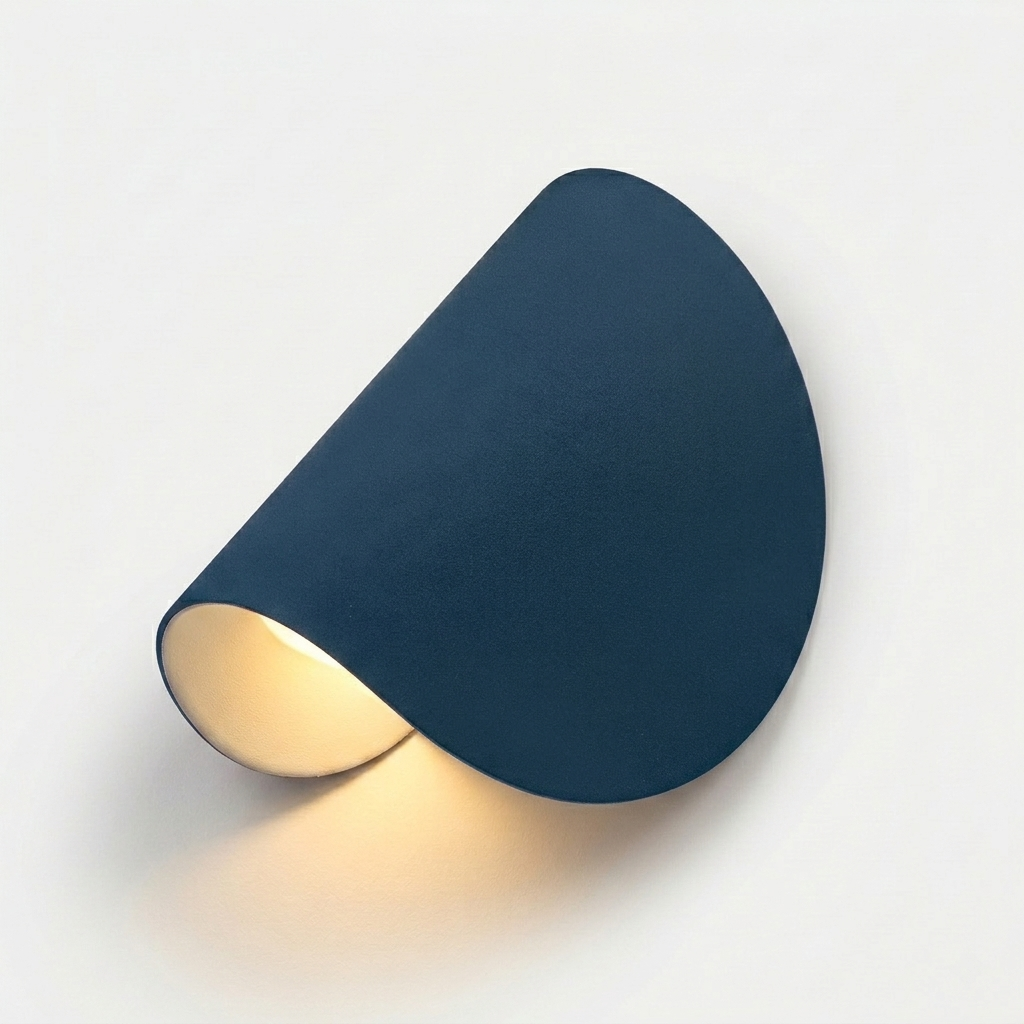 Lampada da Parete LED Orientabile Moderna in Metallo Design Curvo Regolabile