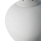 Lampada a sospensione Boden bianca a forma di ciottolo