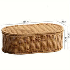 BOHOVINE – Cesto di Stoccaggio in Rattan Imitazione Bohemien per un'Organizzazione Elegante