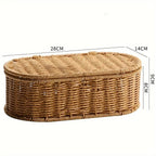 BOHOVINE – Cesto di Stoccaggio in Rattan Imitazione Bohemien per un'Organizzazione Elegante