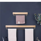 Portasciugamani da Bagno a Muro in Ottone e Legno