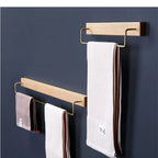 Portasciugamani da Bagno a Muro in Ottone e Legno