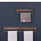 Portasciugamani da Bagno a Muro in Ottone e Legno