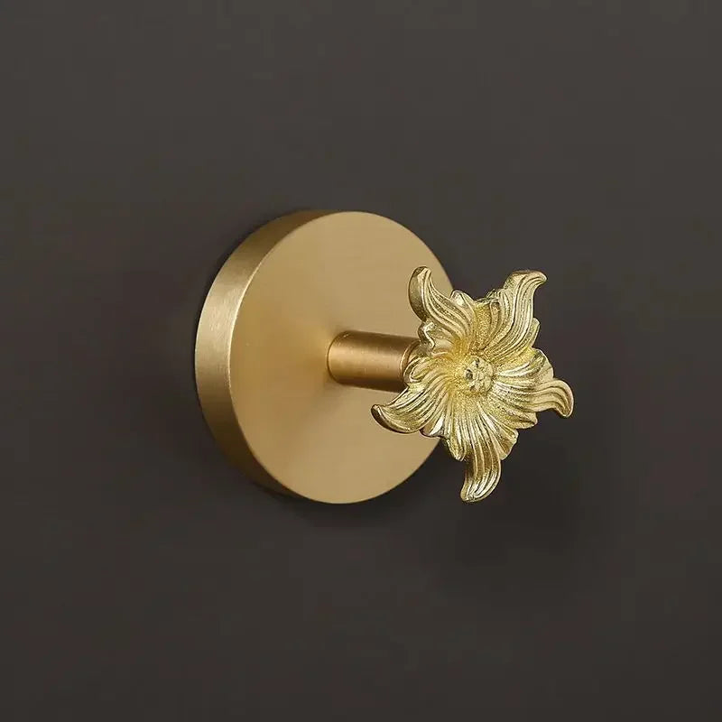Supporto Decorativo per Asciugamani in Ottone da Muro per Bagno