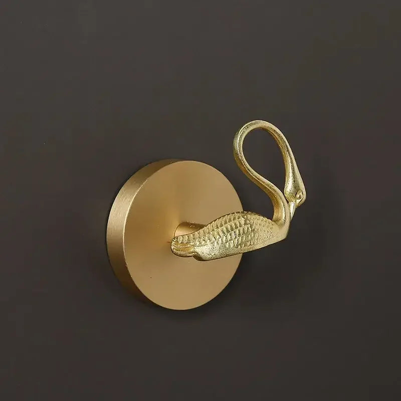 Supporto Decorativo per Asciugamani in Ottone da Muro per Bagno