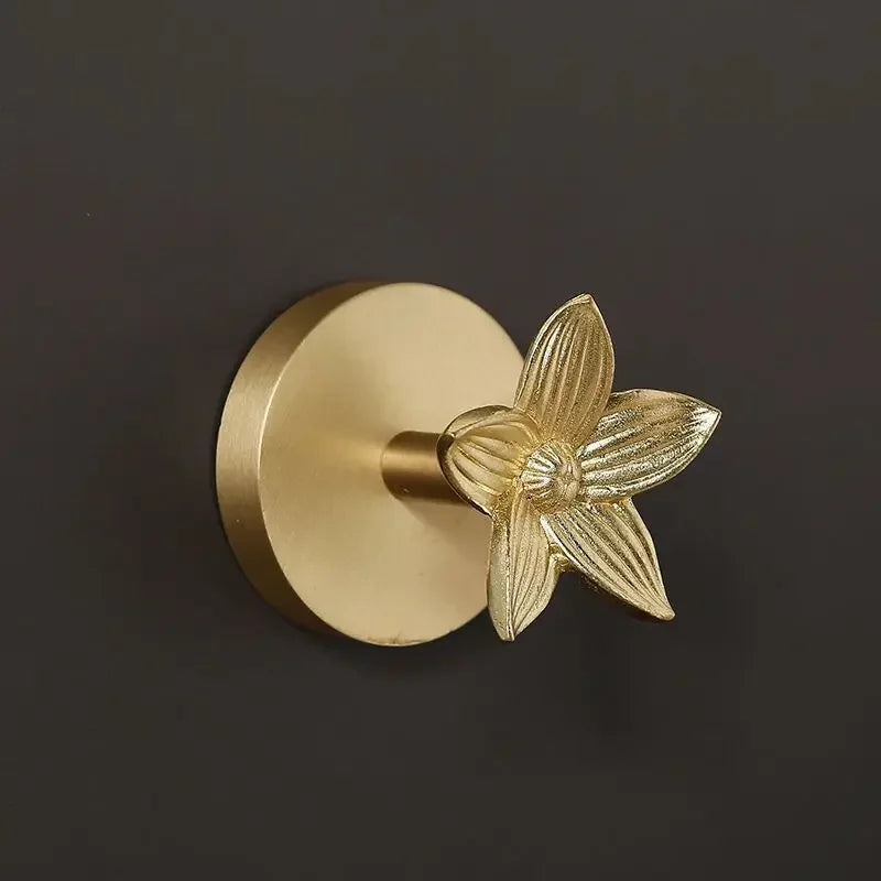 Supporto Decorativo per Asciugamani in Ottone da Muro per Bagno