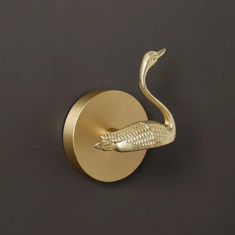 Supporto Decorativo per Asciugamani in Ottone da Muro per Bagno