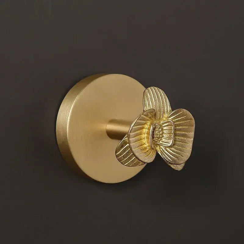 Supporto Decorativo per Asciugamani in Ottone da Muro per Bagno