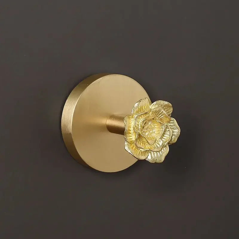 Supporto Decorativo per Asciugamani in Ottone da Muro per Bagno