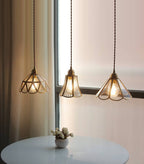 Lampada a Sospensione in Vetro e Ottone