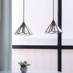Lampada a Sospensione in Vetro e Ottone