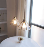 Lampada a Sospensione in Vetro e Ottone