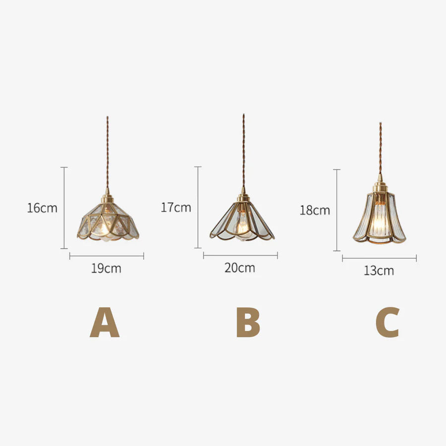 Lampada a Sospensione Vintage in Ottone Stile Nordico