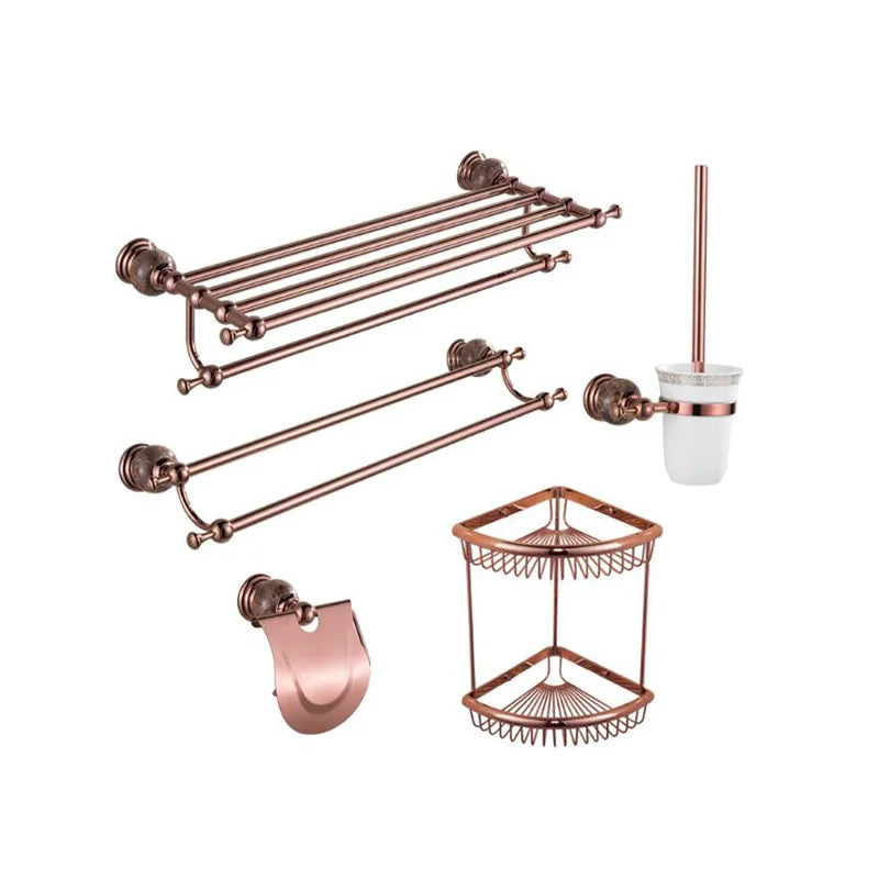 Accessori da Bagno in Ottone Giada Lusso Accessori Doccia Oro Rosa