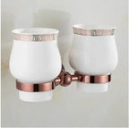 Accessori da Bagno in Ottone Giada Lusso Accessori Doccia Oro Rosa