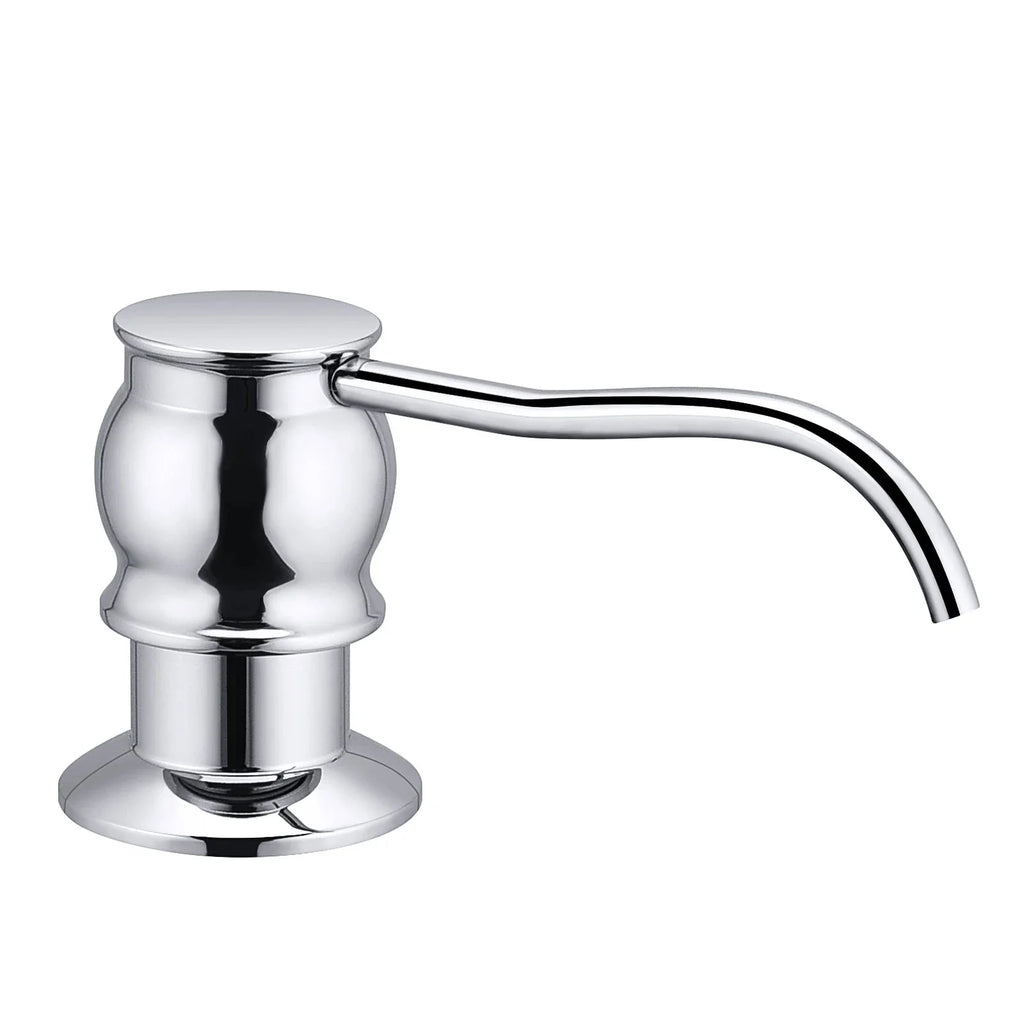 Dispenser per Sapone Liquido con Pompa in Ottone con Bottiglia per Lavello da Cucina