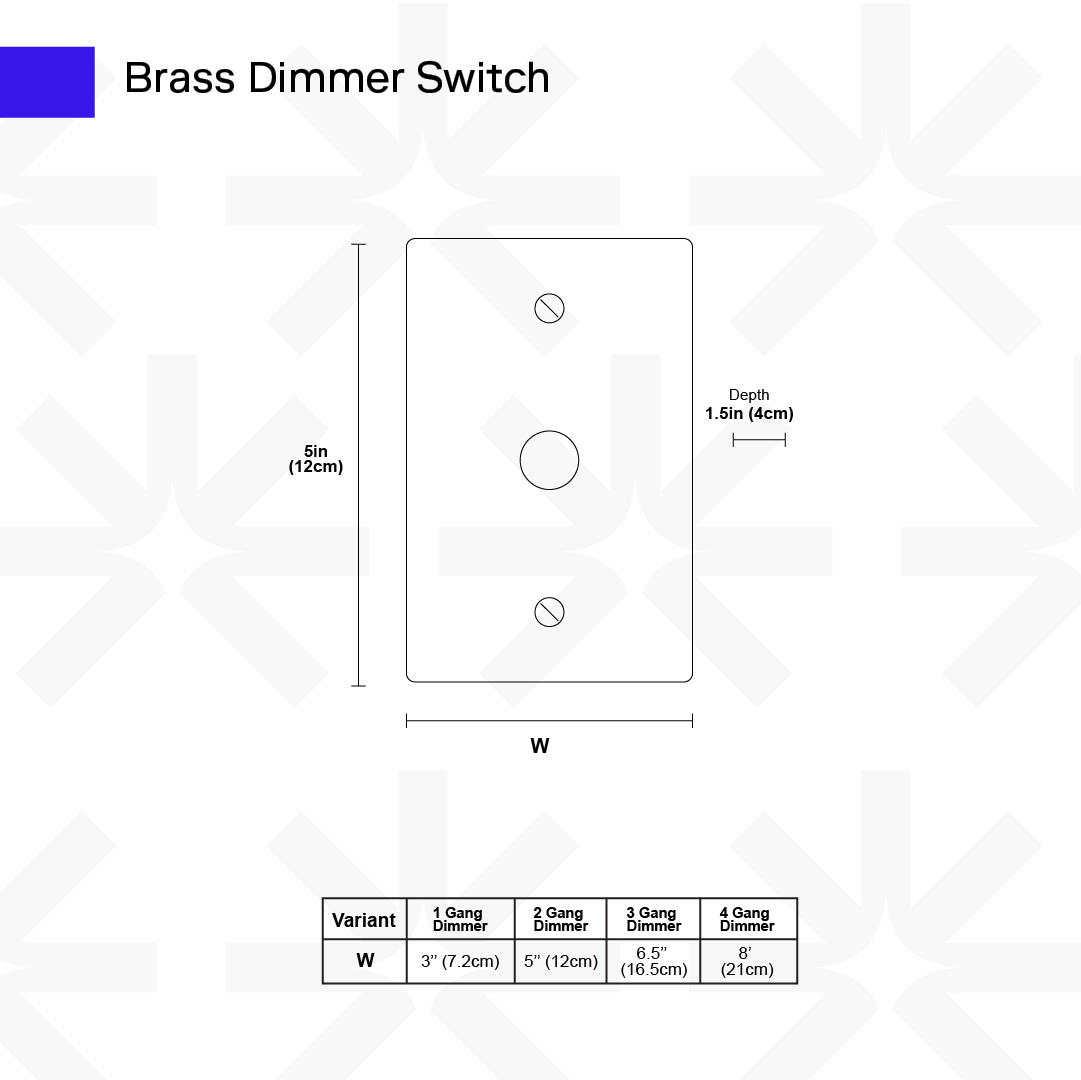 Interruttore Dimmer in Ottone