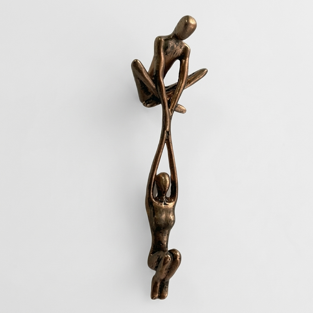Statua Decorativa Coppia Astratta Amore e Forza Idea Regalo