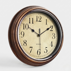 Orologio da Parete in Legno Silenzioso Design Classico per Interni