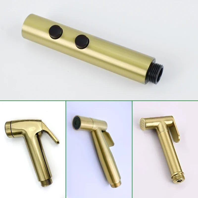 Spruzzatore per Bidet in Oro Spazzolato per Pulizia del WC con Corpo in Ottone
