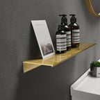 Mensole per Shampoo e Cosmetici in Alluminio Nero Bianco Oro Spazzolato per Bagno