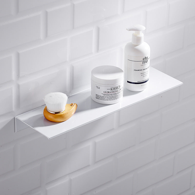 Mensole per Shampoo e Cosmetici in Alluminio Nero Bianco Oro Spazzolato per Bagno