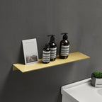 Mensole per Shampoo e Cosmetici in Alluminio Nero Bianco Oro Spazzolato per Bagno