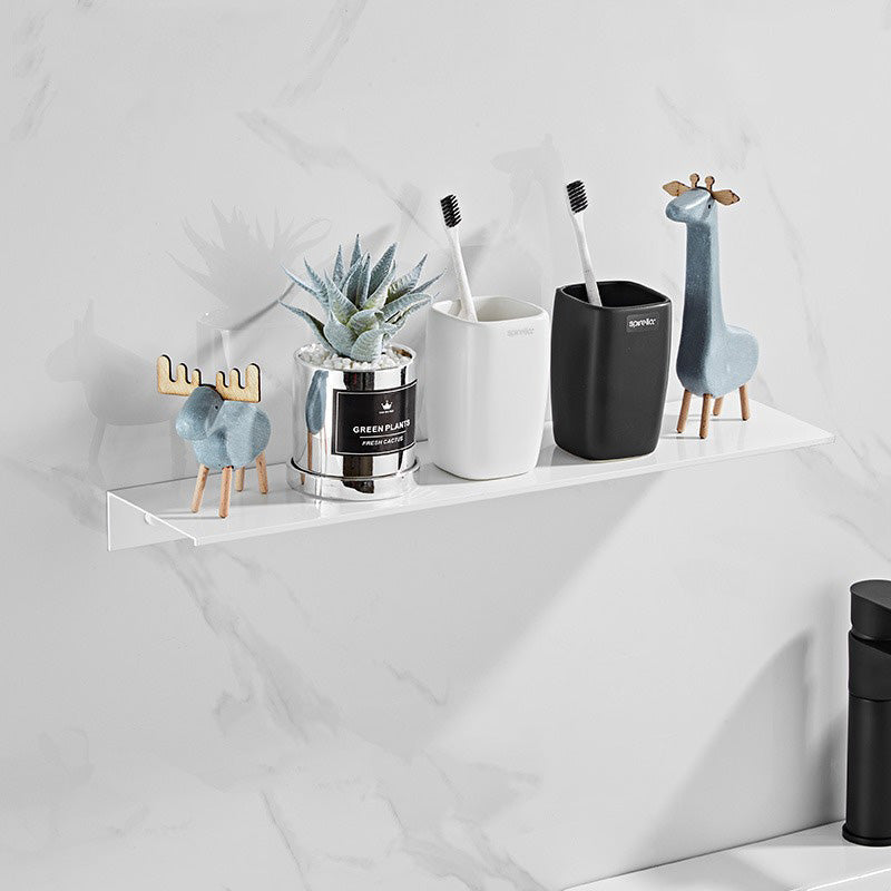 Mensole per Shampoo e Cosmetici in Alluminio Nero Bianco Oro Spazzolato per Bagno