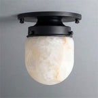 Lampada da soffitto in alabastro a forma di proiettile