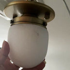 Lampada da soffitto in alabastro a forma di proiettile