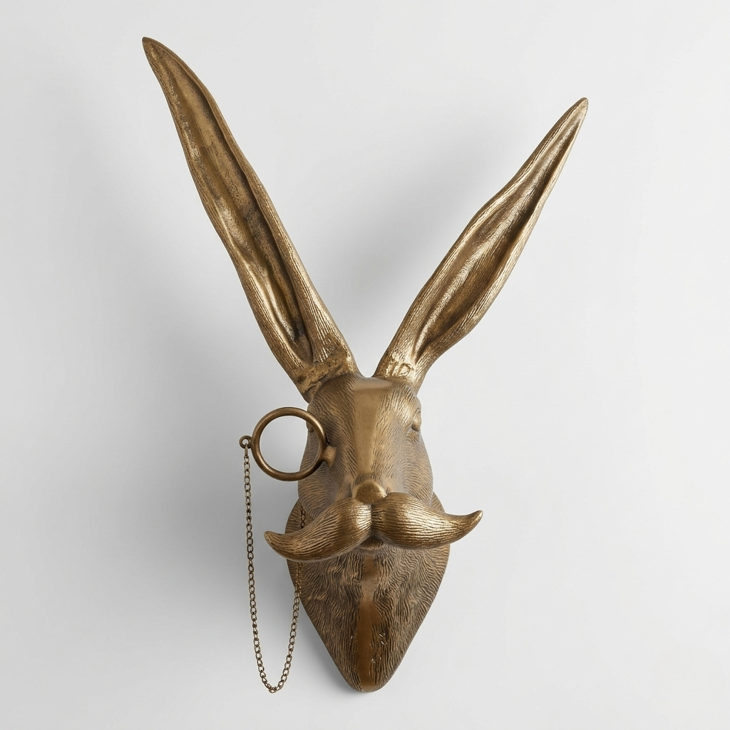 Decorazione da Parete Testa di Animale Design Artistico Vintage