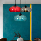 Lampada a sospensione in vetro colorato – Illuminazione nordica moderna per ambienti accoglienti