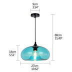 Lampada a sospensione in vetro colorato – Illuminazione nordica moderna per ambienti accoglienti