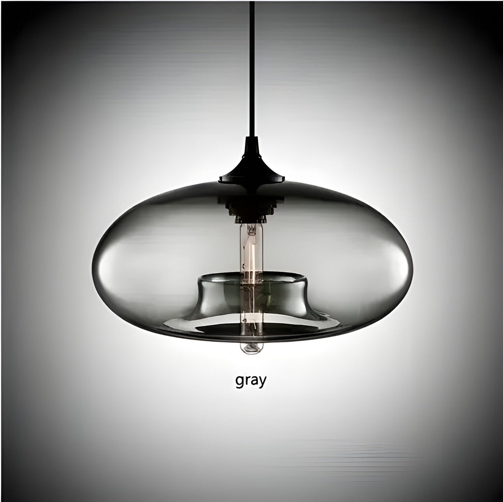 Lampada a sospensione in vetro colorato – Illuminazione nordica moderna per ambienti accoglienti