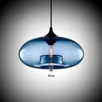 Lampada a sospensione in vetro colorato – Illuminazione nordica moderna per ambienti accoglienti