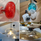 Lampada a sospensione in vetro colorato – Illuminazione nordica moderna per ambienti accoglienti