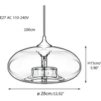 Lampada a sospensione in vetro colorato – Illuminazione nordica moderna per ambienti accoglienti